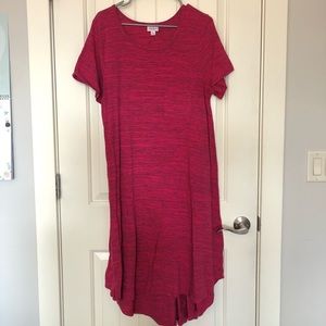 GUC XL LuLaRoe Carly in heathered fuschia